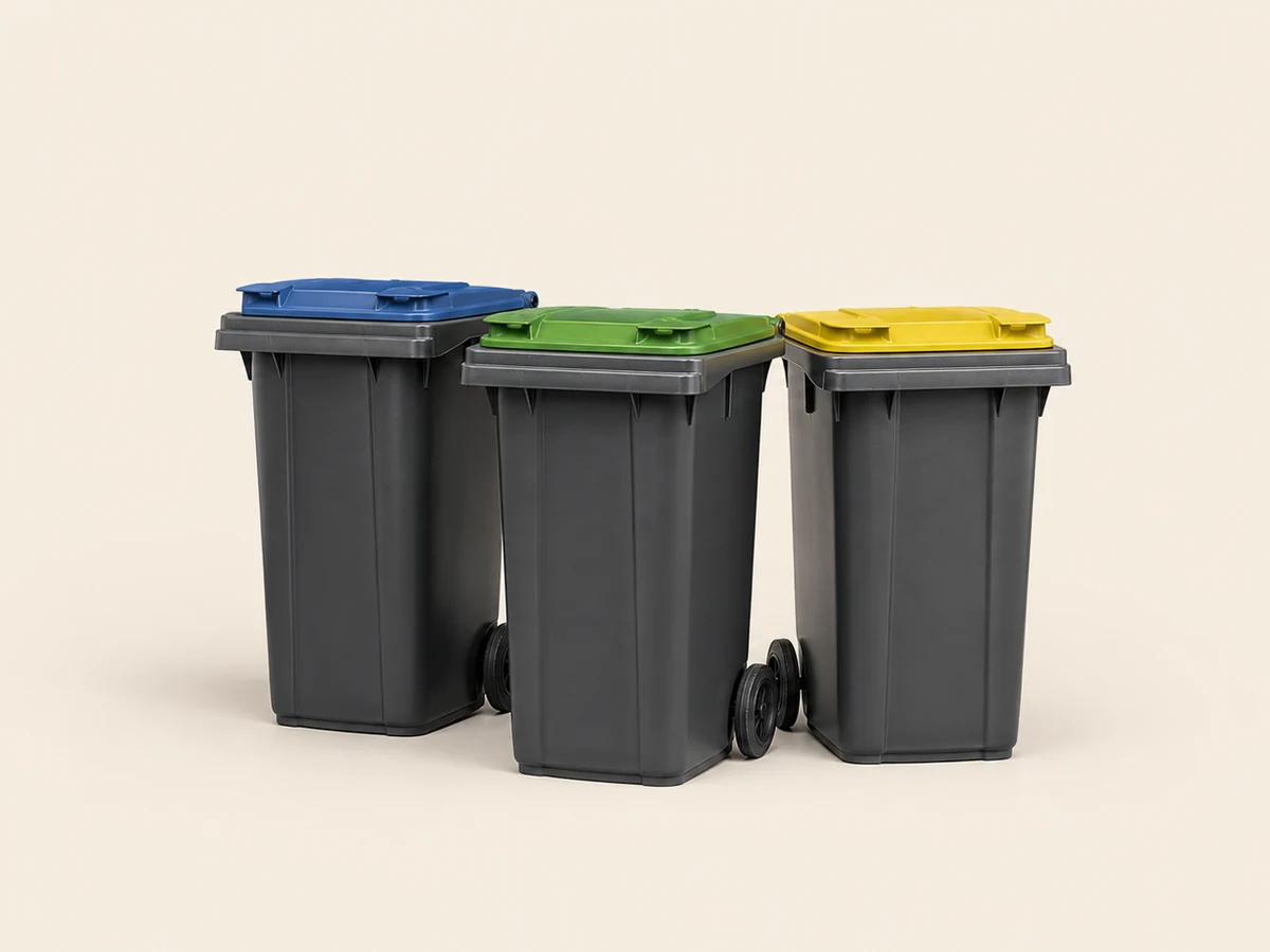 Photo non contractuelle de Bacs roulants de tri sélectif 360L