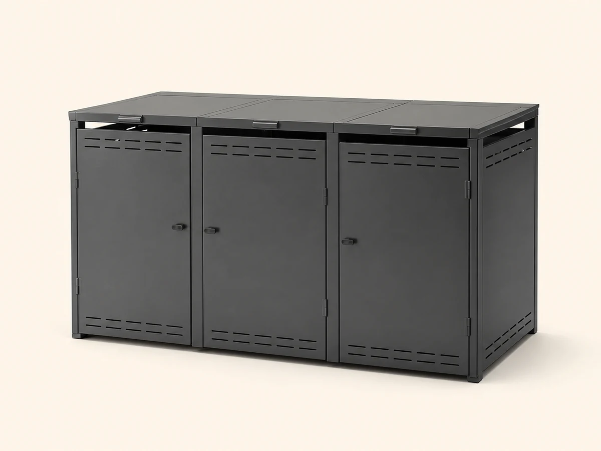 Photo non contractuelle de Cache poubelles en acier