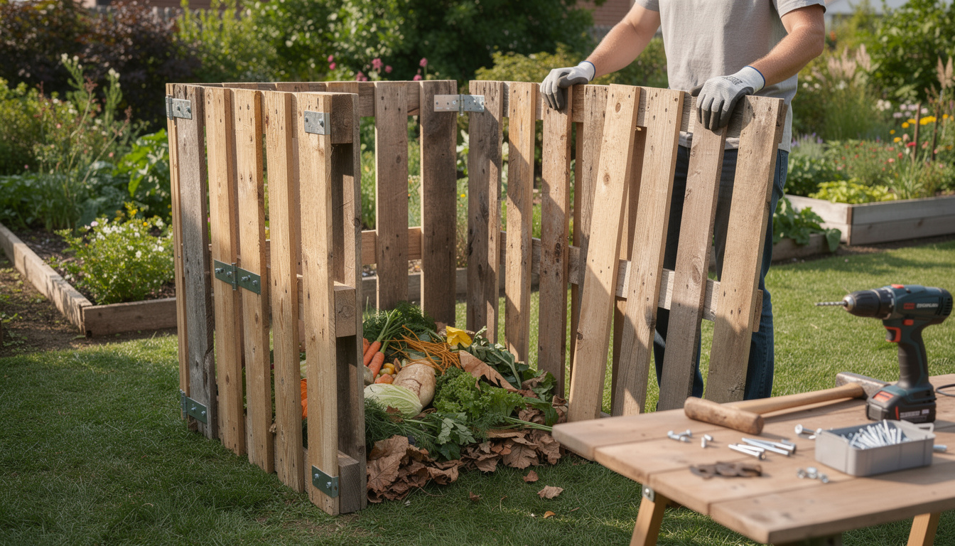 apprenez à fabriquer un composteur écologique et économique avec des palettes en bois, étape par étape, pour recycler vos déchets verts facilement à la maison.
