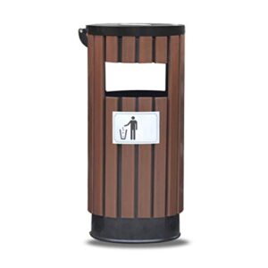 Bacs à Ordures Extérieurs Poubelle en Bois en Acier Inoxydable 2 poubelles pour assainissement extérieure Poubelle Grande Zone résidentielle Déchets et Recyclage Bacs à Ordures Extérieurs