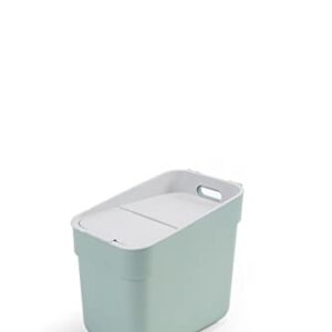 CURVER Poubelle de Tri 20L "Ready To Collect" - Idéal sous Evier - Avec Support Mural pour Mur ou Porte - Cuisine, Salle de Bain, Buanderie - 100% Recyclé -Vert