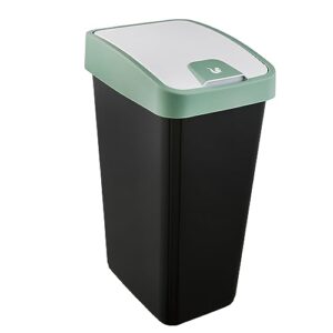 keeeper Poubelle Premium avec Couvercle Basculant, Soft Touch, 45 L, Magne, Nordic Green