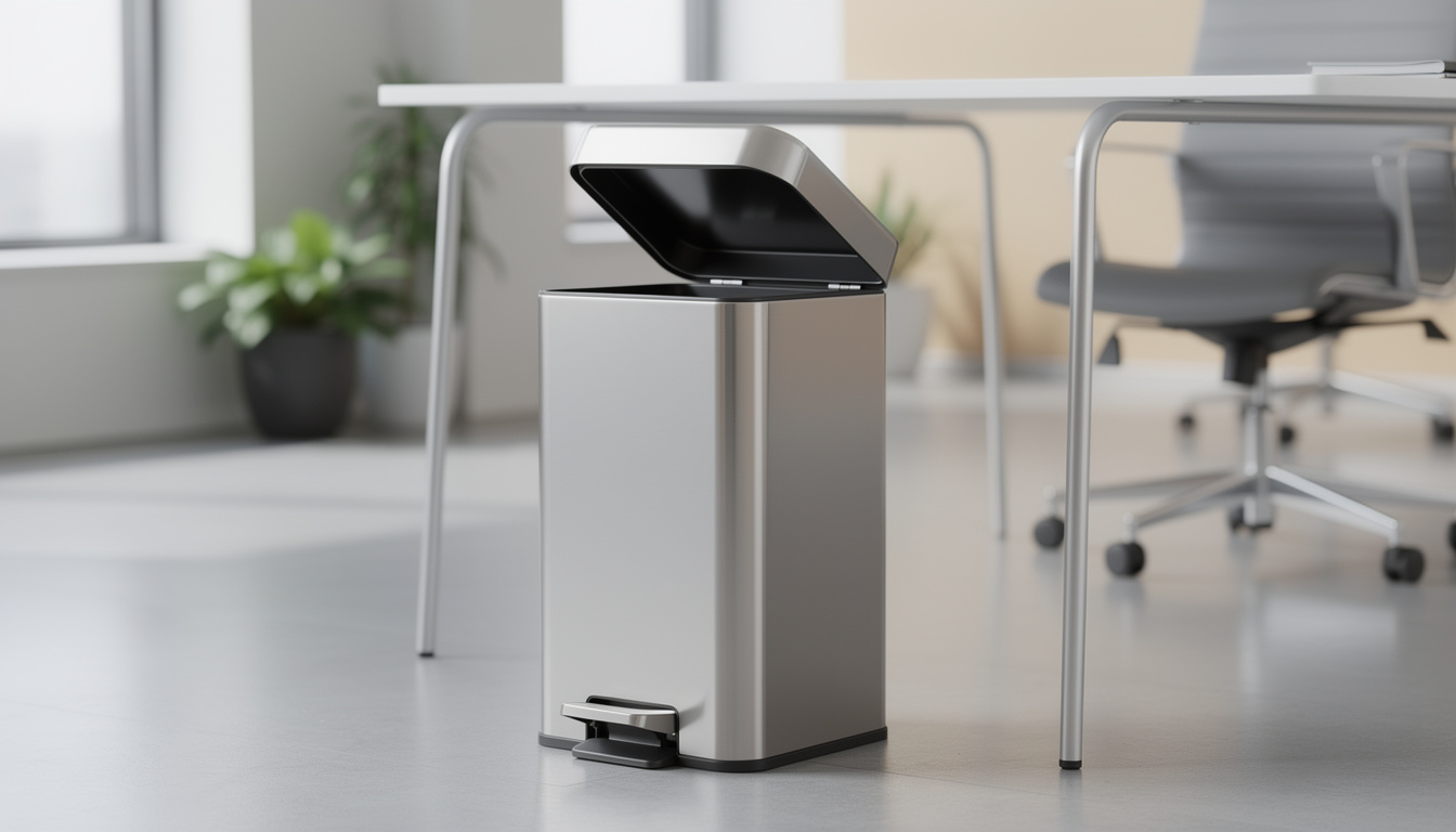 découvrez notre poubelle à pédale en inox alliant durabilité et design moderne, idéale pour une gestion hygiénique des déchets dans votre cuisine ou bureau.