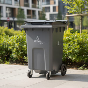 découvrez notre poubelle collective 120l, idéale pour la gestion efficace des déchets en communauté. solide, pratique et facile à déplacer, elle convient parfaitement aux espaces partagés.