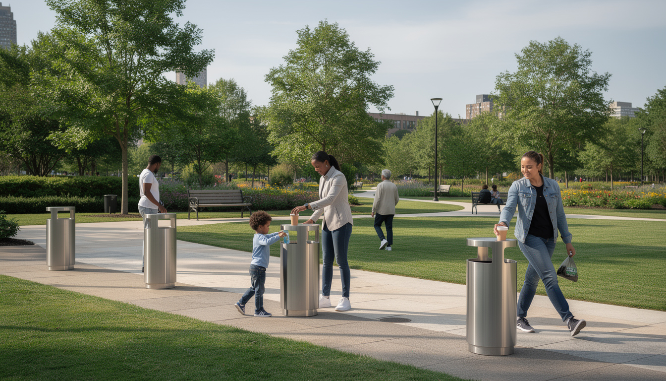 découvrez notre poubelle urbaine en métal, alliant robustesse et design moderne pour un nettoyage efficace et esthétique des espaces publics.