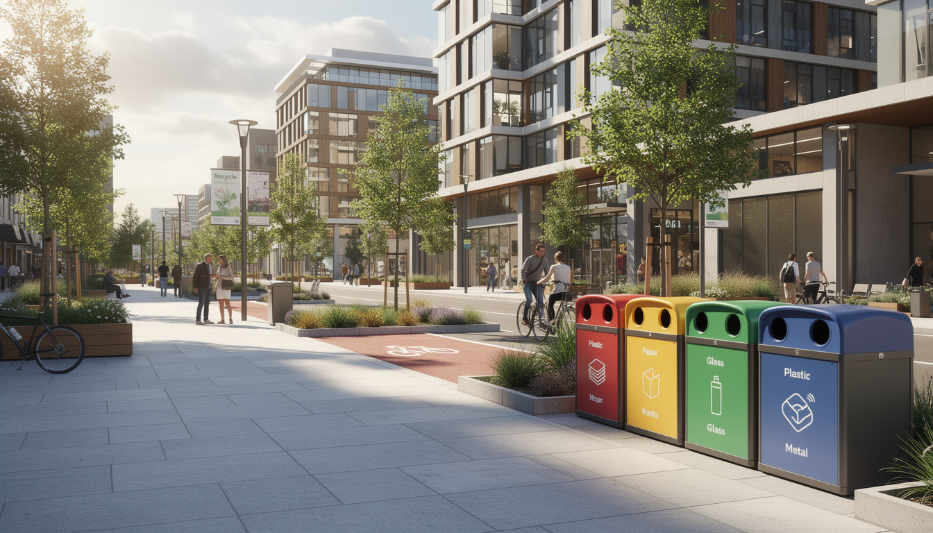 découvrez notre poubelle urbaine en plastique, durable et résistante, idéale pour l'aménagement des espaces publics et la gestion efficace des déchets.