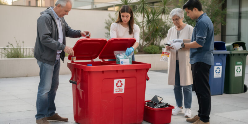 À quoi sert la poubelle rouge et comment bien l’utiliser