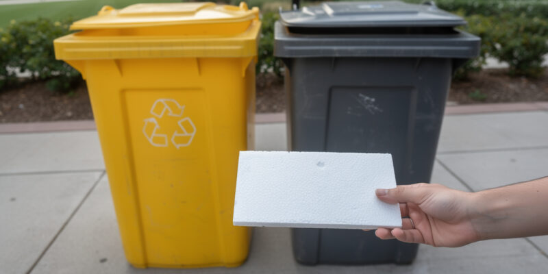 Le polystyrène va t il dans la poubelle jaune ou pas